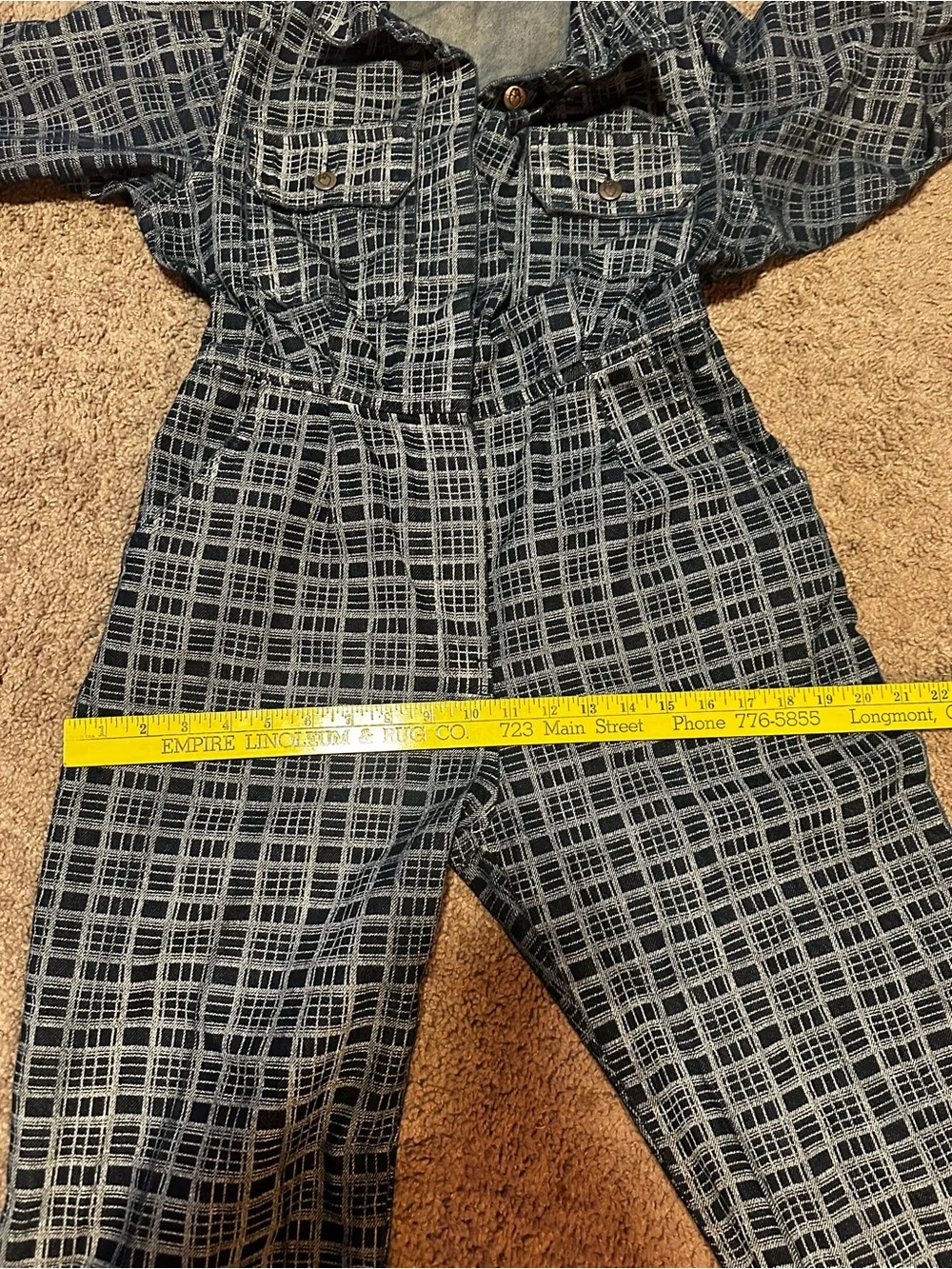 Nasty Gal plaid denim boiler suit - Picture 7 of 8